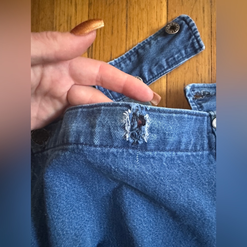 Vintage Amish Made Denim with 1940s USN Buttons - Picture 6 of 12